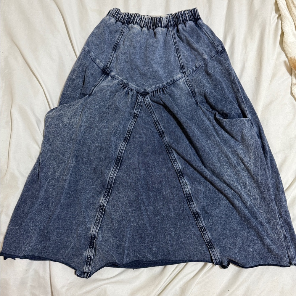 Jean colored flowy skirt